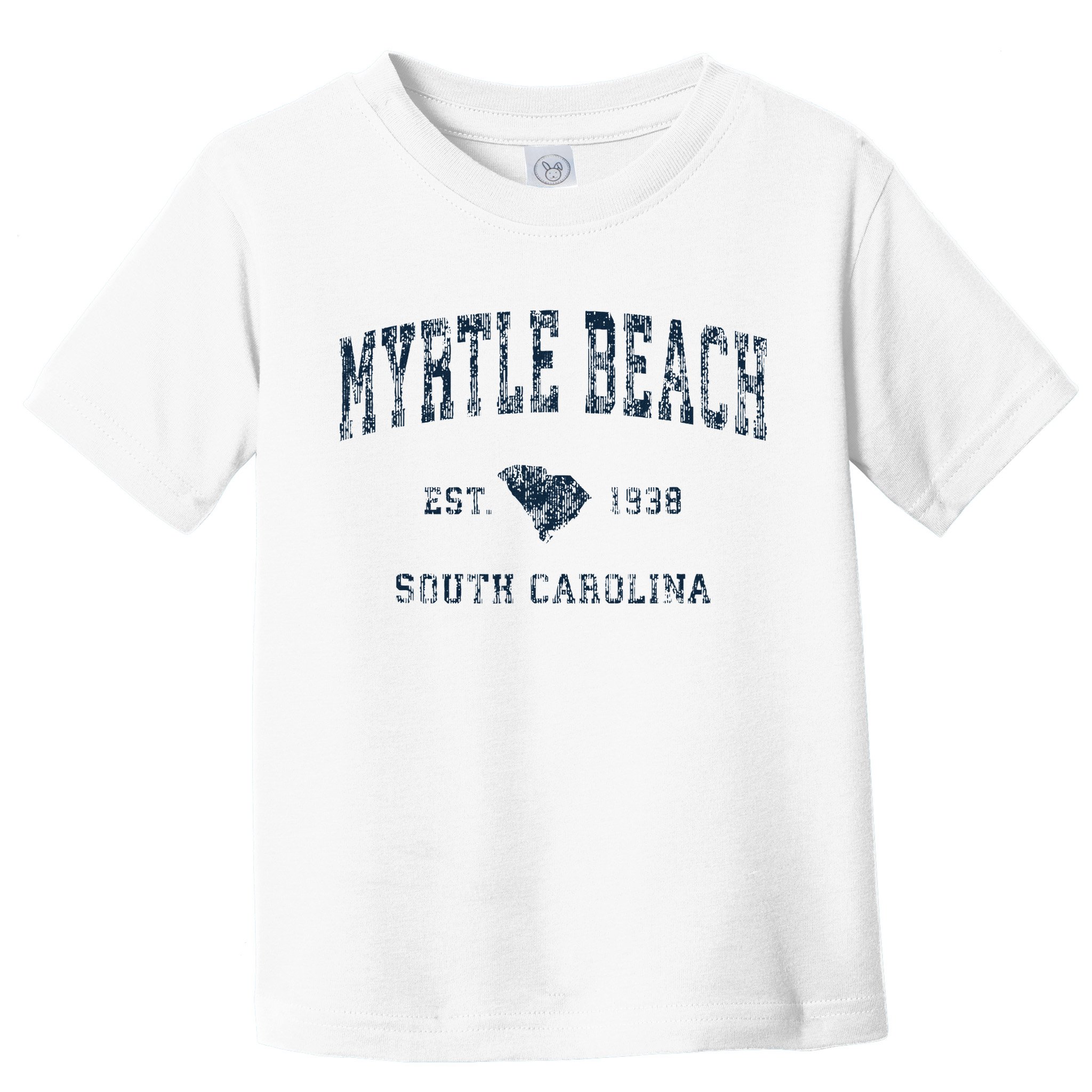 Myrtle Beach South Carolina Vintage Sports Design Print Toddler T-Shirt