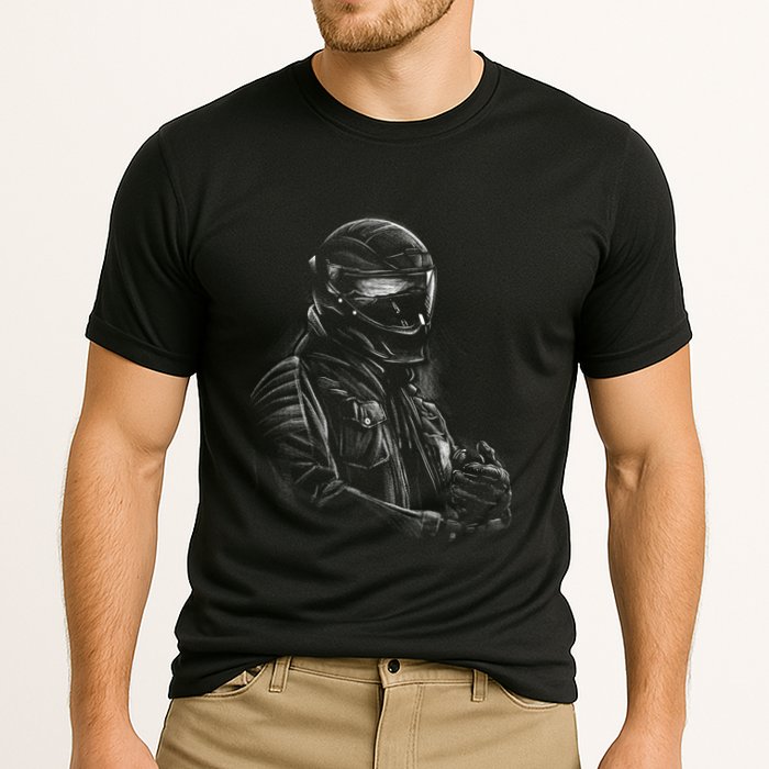 Motorcycle Biker Sketch Performance Shirt