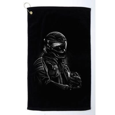 Motorcycle Biker Sketch Golf Towel