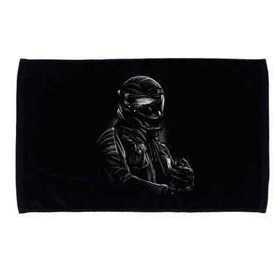 Motorcycle Biker Sketch Microfiber Hand Towel