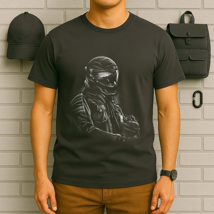 Motorcycle Biker Sketch T-Shirt
