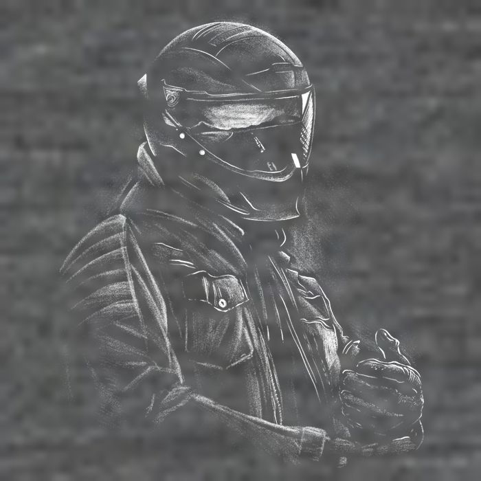 Motorcycle Biker Sketch T-Shirt