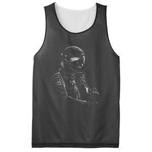 Motorcycle Biker Sketch Mesh Reversible Basketball Jersey Tank