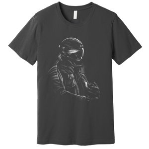 Motorcycle Biker Sketch Premium T-Shirt