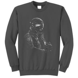 Motorcycle Biker Sketch Tall Sweatshirt