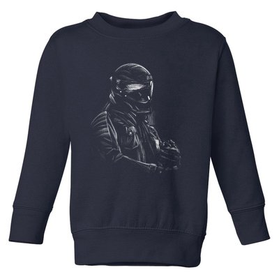 Motorcycle Biker Sketch Toddler Sweatshirt