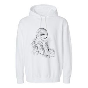 Motorcycle Biker Sketch Garment-Dyed Fleece Hoodie