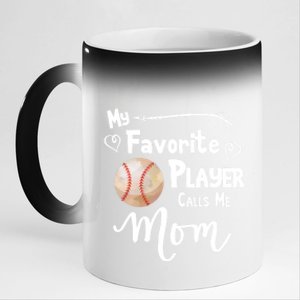 Mom Baseball Softball Game Fan Sports Favorite Player Gift 11oz Black Color Changing Mug