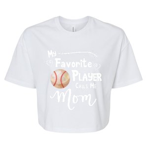 Mom Baseball Softball Game Fan Sports Favorite Player Gift Bella+Canvas Jersey Crop Tee