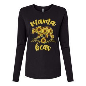 Mama Bear Sunflower Funny Mothers Day Gifts For Woman Mom Womens Cotton Relaxed Long Sleeve T-Shirt