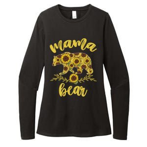 Mama Bear Sunflower Funny Mothers Day Gifts For Woman Mom Womens CVC Long Sleeve Shirt