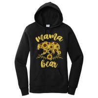 Mama Bear Sunflower Funny Mothers Day Gifts For Woman Mom Women's Pullover Hoodie