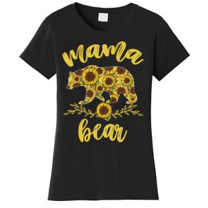 Mama Bear Sunflower Funny Mothers Day Gifts For Woman Mom Women's T-Shirt