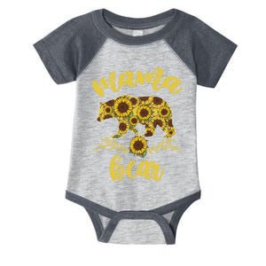 Mama Bear Sunflower Funny Mothers Day Gifts For Woman Mom Infant Baby Jersey Bodysuit