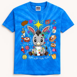 Mi Burrito Sabanero Mexican Tuki Tuki Donkey Latino Xmas Kids Tie-Dye T-Shirt