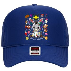 Mi Burrito Sabanero Mexican Tuki Tuki Donkey Latino Xmas High Crown Mesh Back Trucker Hat