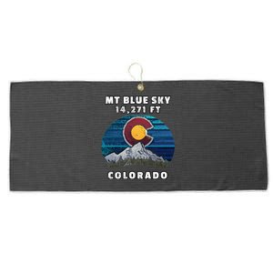 Mt Blue Sky Colorado Flag Mountain Styled Large Microfiber Waffle Golf Towel