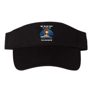 Mt Blue Sky Colorado Flag Mountain Styled Valucap Bio-Washed Visor