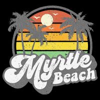 Myrtle Beach South Carolina Retro 70s Vintage Vacation Gift Womens Tank Top