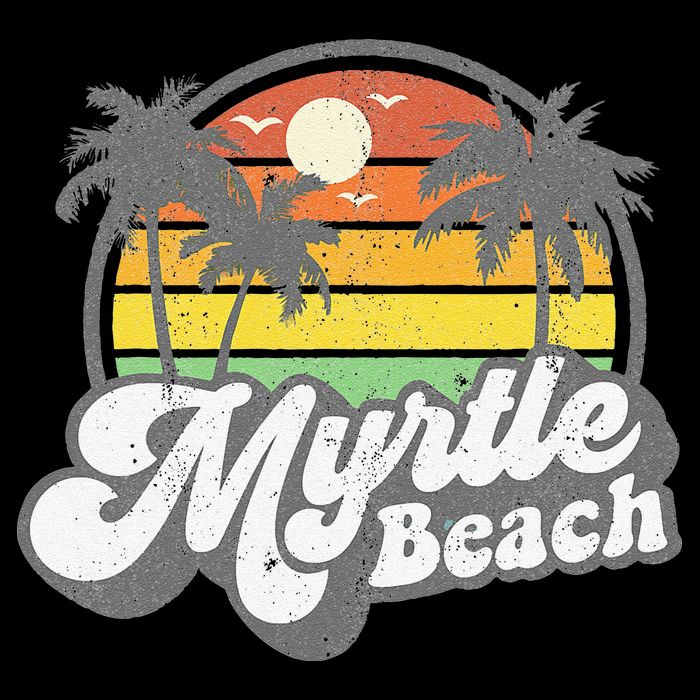Myrtle Beach South Carolina Retro 70s Vintage Vacation Gift Womens Tank Top