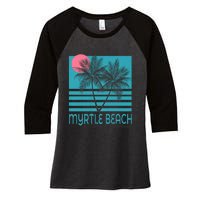 Myrtle Beach South Carolina Women's Tri-Blend 3/4-Sleeve Raglan Shirt