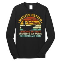 Master Baiter Specializing In Jerking My Bait Funny Fishing Long Sleeve Shirt