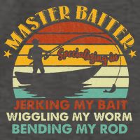 Master Baiter Specializing In Jerking My Bait Funny Fishing Vector Backpack