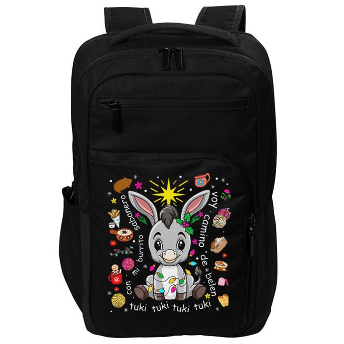 Mi Burrito Sabanero Mexican Christmas Donkey Spanish Xmas Impact Tech Backpack