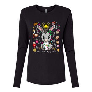 Mi Burrito Sabanero Mexican Christmas Donkey Spanish Xmas Womens Cotton Relaxed Long Sleeve T-Shirt