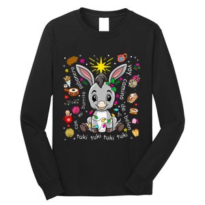 Mi Burrito Sabanero Mexican Christmas Donkey Spanish Xmas Long Sleeve Shirt