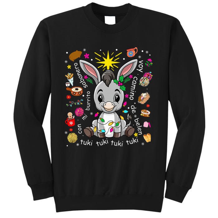 Mi Burrito Sabanero Mexican Christmas Donkey Spanish Xmas Sweatshirt