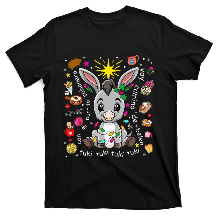 Mi Burrito Sabanero Mexican Christmas Donkey Spanish Xmas T-Shirt