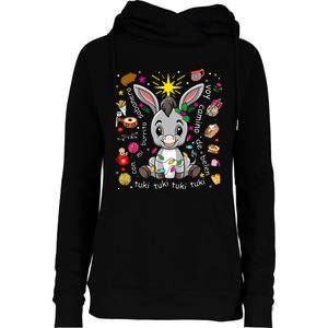 Mi Burrito Sabanero Mexican Christmas Donkey Spanish Xmas Womens Funnel Neck Pullover Hood