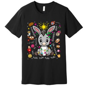 Mi Burrito Sabanero Mexican Christmas Donkey Spanish Xmas Premium T-Shirt