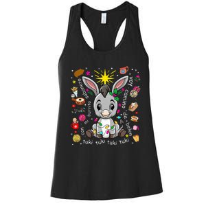 Mi Burrito Sabanero Mexican Christmas Donkey Spanish Xmas Women's Racerback Tank