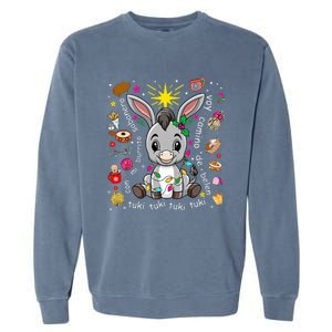 Mi Burrito Sabanero Mexican Christmas Donkey Spanish Xmas Garment-Dyed Sweatshirt