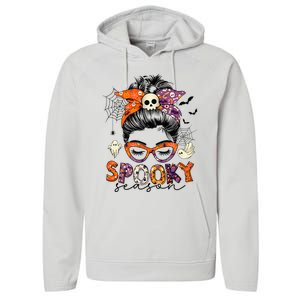 Messy Bun Spooky Season Funny Halloween Costume Performance Fleece Hoodie