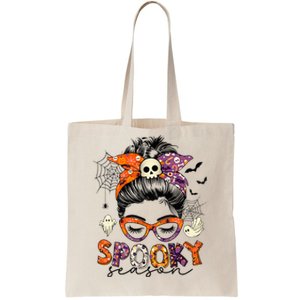 Messy Bun Spooky Season Funny Halloween Costume Tote Bag