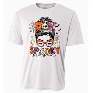 Messy Bun Spooky Season Funny Halloween Costume Cooling Performance Crew T-Shirt