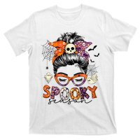 Messy Bun Spooky Season Funny Halloween Costume T-Shirt