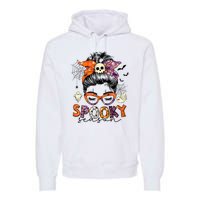 Messy Bun Spooky Season Funny Halloween Costume Premium Hoodie