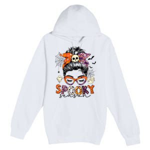 Messy Bun Spooky Season Funny Halloween Costume Premium Pullover Hoodie