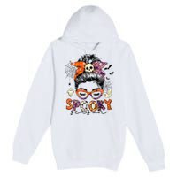 Messy Bun Spooky Season Funny Halloween Costume Premium Pullover Hoodie