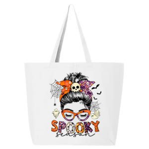 Messy Bun Spooky Season Funny Halloween Costume 25L Jumbo Tote