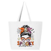 Messy Bun Spooky Season Funny Halloween Costume 25L Jumbo Tote