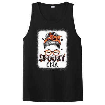 Messy Bun Spooky Doctor Pumpkin Halloween Bat Gift PosiCharge Competitor Tank