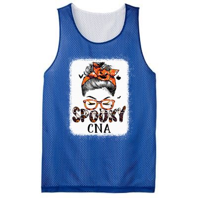 Messy Bun Spooky Doctor Pumpkin Halloween Bat Gift Mesh Reversible Basketball Jersey Tank