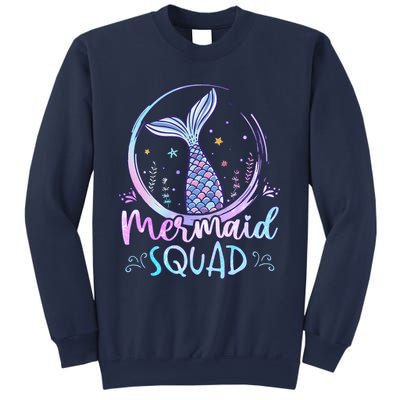 Mermaid Birthday Squad Party Girl Women Mermaid Sweatshirt