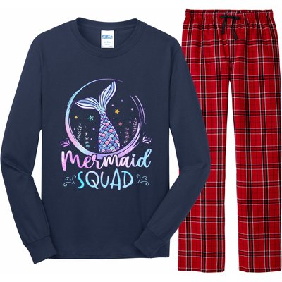 Mermaid Birthday Squad Party Girl Women Mermaid Long Sleeve Pajama Set