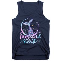 Mermaid Birthday Squad Party Girl Women Mermaid Tank Top